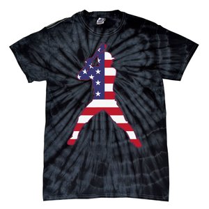 Patriotic Baseball 4th Of July USA American Flag Tie-Dye T-Shirt