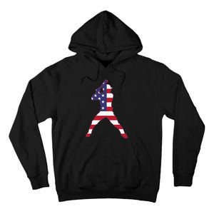 Patriotic Baseball 4th Of July USA American Flag Tall Hoodie