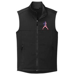 Patriotic Baseball 4th Of July USA American Flag Collective Smooth Fleece Vest