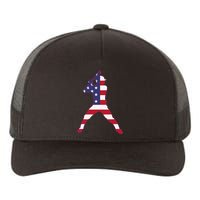 Patriotic Baseball 4th Of July USA American Flag Yupoong Adult 5-Panel Trucker Hat