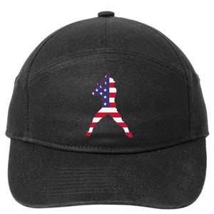 Patriotic Baseball 4th Of July USA American Flag 7-Panel Snapback Hat