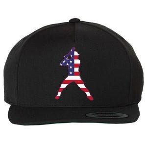 Patriotic Baseball 4th Of July USA American Flag Wool Snapback Cap