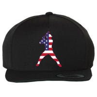 Patriotic Baseball 4th Of July USA American Flag Wool Snapback Cap