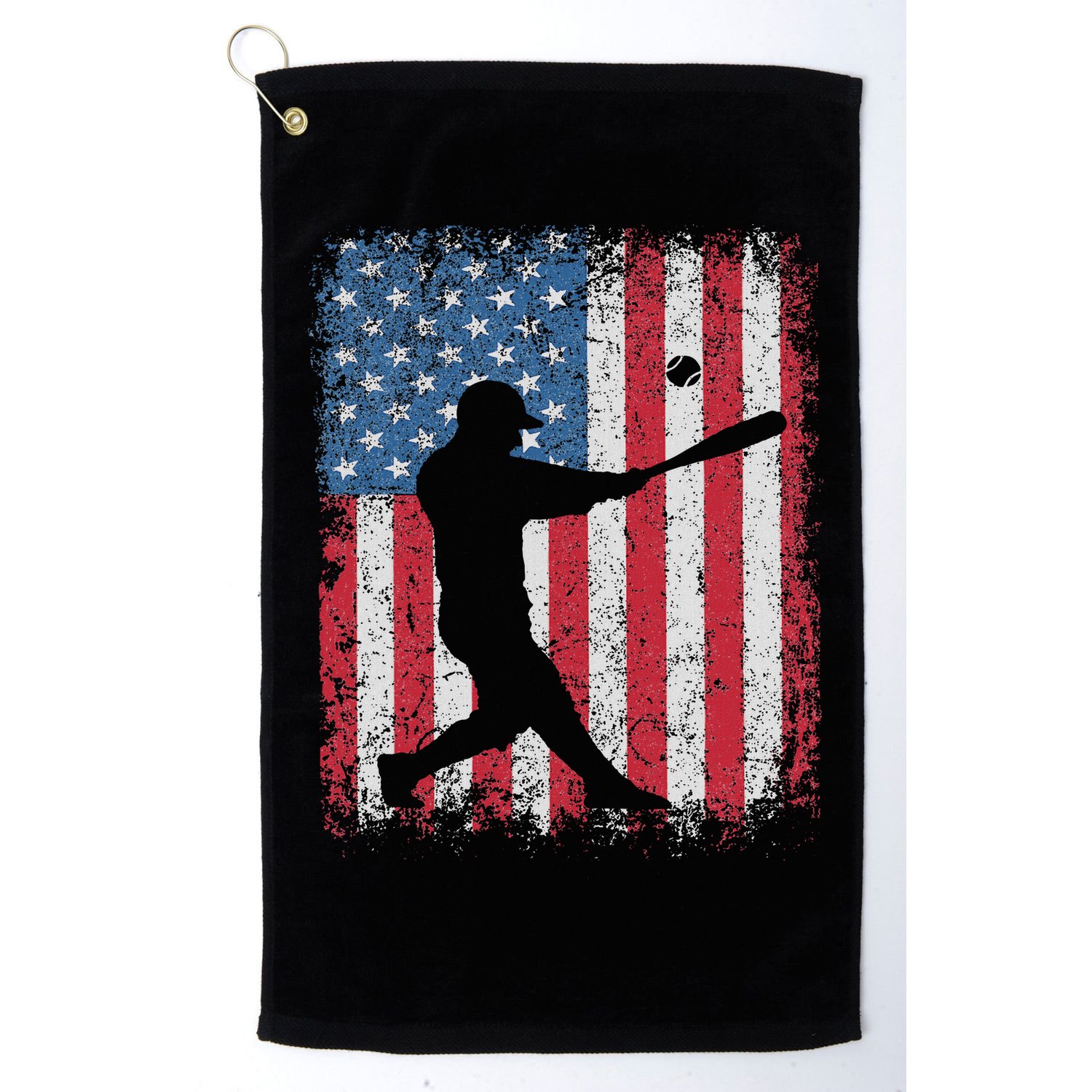 Patriotic Baseball 4th Of July Usa American Flag Golf Towel