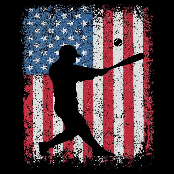 Patriotic Baseball 4th Of July Usa American Flag Women's V-Neck T-Shirt
