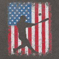 Patriotic Baseball 4th Of July Usa American Flag Cotton Canvas Backpack