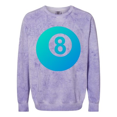 Pool Billiards 8 Ball Cute Gift Colorblast Crewneck Sweatshirt