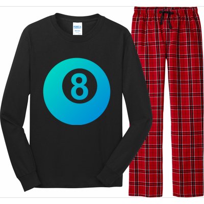 Pool Billiards 8 Ball Cute Gift Long Sleeve Pajama Set