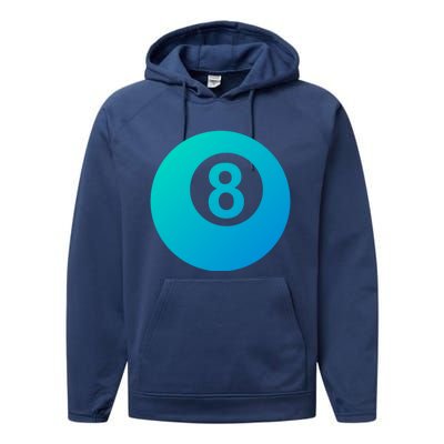 Pool Billiards 8 Ball Cute Gift Performance Fleece Hoodie