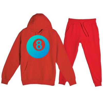 Pool Billiards 8 Ball Cute Gift Premium Hooded Sweatsuit Set