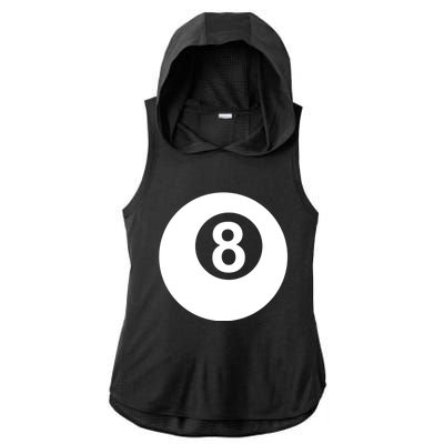 Pool Billiards 8 Ball Cute Gift Ladies PosiCharge Tri-Blend Wicking Draft Hoodie Tank