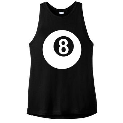 Pool Billiards 8 Ball Cute Gift Ladies PosiCharge Tri-Blend Wicking Tank