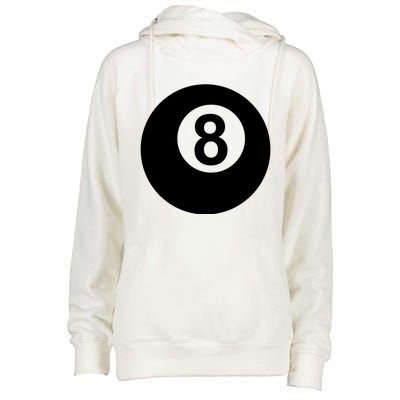 Pool Billiards 8 Ball Cute Gift Womens Funnel Neck Pullover Hood