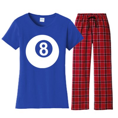 Pool Billiards 8 Ball Cute Gift Women's Flannel Pajama Set