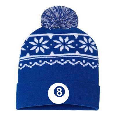 Pool Billiards 8 Ball Cute Gift USA-Made Snowflake Beanie