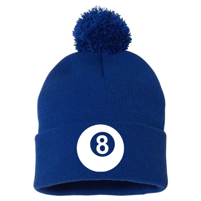 Pool Billiards 8 Ball Cute Gift Pom Pom 12in Knit Beanie