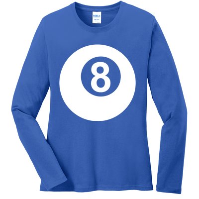 Pool Billiards 8 Ball Cute Gift Ladies Long Sleeve Shirt