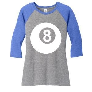 Pool Billiards 8 Ball Cute Gift Women's Tri-Blend 3/4-Sleeve Raglan Shirt