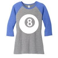 Pool Billiards 8 Ball Cute Gift Women's Tri-Blend 3/4-Sleeve Raglan Shirt