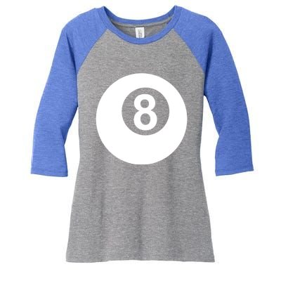 Pool Billiards 8 Ball Cute Gift Women's Tri-Blend 3/4-Sleeve Raglan Shirt