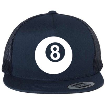 Pool Billiards 8 Ball Cute Gift Flat Bill Trucker Hat