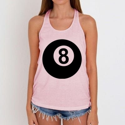 Pool Billiards 8 Ball Cute Gift Women's Knotted Racerback Tank