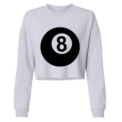 Pool Billiards 8 Ball Cute Gift Cropped Pullover Crew