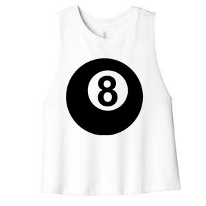 Pool Billiards 8 Ball Cute Gift Women's Racerback Cropped Tank