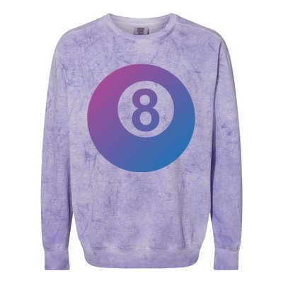 Pool Billiards 8 Ball Cute Gift Colorblast Crewneck Sweatshirt