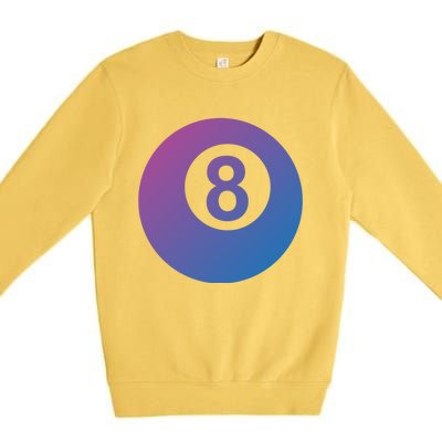 Pool Billiards 8 Ball Cute Gift Premium Crewneck Sweatshirt