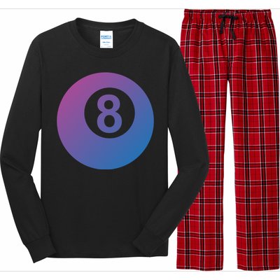 Pool Billiards 8 Ball Cute Gift Long Sleeve Pajama Set