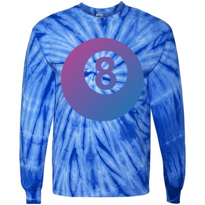 Pool Billiards 8 Ball Cute Gift Tie-Dye Long Sleeve Shirt