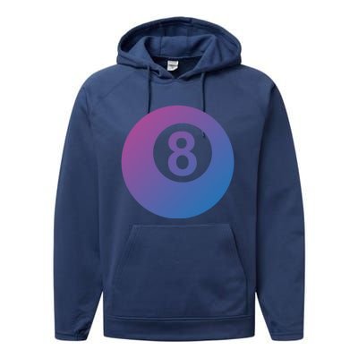 Pool Billiards 8 Ball Cute Gift Performance Fleece Hoodie