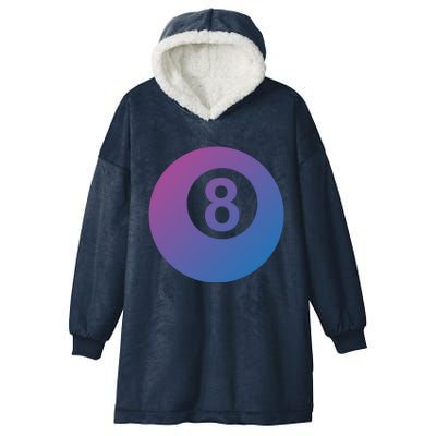 Pool Billiards 8 Ball Cute Gift Hooded Wearable Blanket