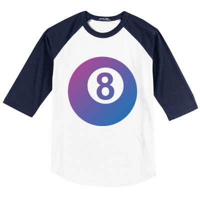 Pool Billiards 8 Ball Cute Gift Baseball Sleeve Shirt