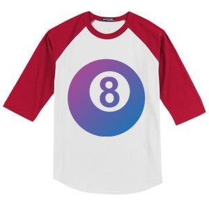 Pool Billiards 8 Ball Cute Gift Kids Colorblock Raglan Jersey