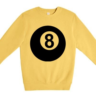 Pool Billiards 8 Ball Gift Premium Crewneck Sweatshirt