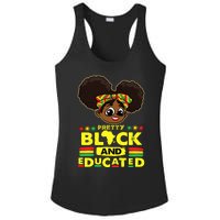 Pretty Black And Educated Black History Blm Melanin Girl Ladies PosiCharge Competitor Racerback Tank