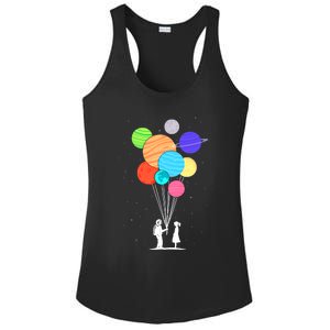 Planet Balloons Astronaut Graphic Design For Space Lovers Gift Ladies PosiCharge Competitor Racerback Tank