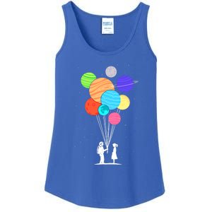 Planet Balloons Astronaut Graphic Design For Space Lovers Gift Ladies Essential Tank