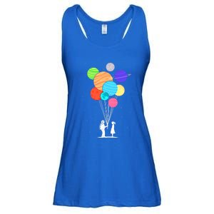 Planet Balloons Astronaut Graphic Design For Space Lovers Gift Ladies Essential Flowy Tank