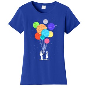 Planet Balloons Astronaut Graphic Design For Space Lovers Gift Women's T-Shirt