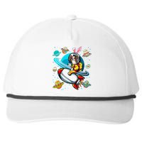 Papillon Bunny Astronaut In Space Planets Snapback Five-Panel Rope Hat