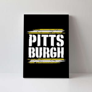 Pittsburgh Black and Yellow Pennsylvania Canvas