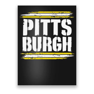 Pittsburgh Black and Yellow Pennsylvania Poster