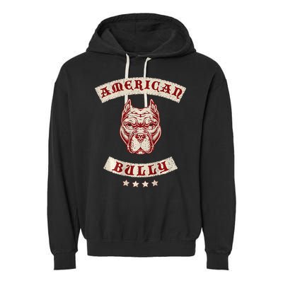 Pit Bull American Bully Dog Breed Mc Style Garment-Dyed Fleece Hoodie