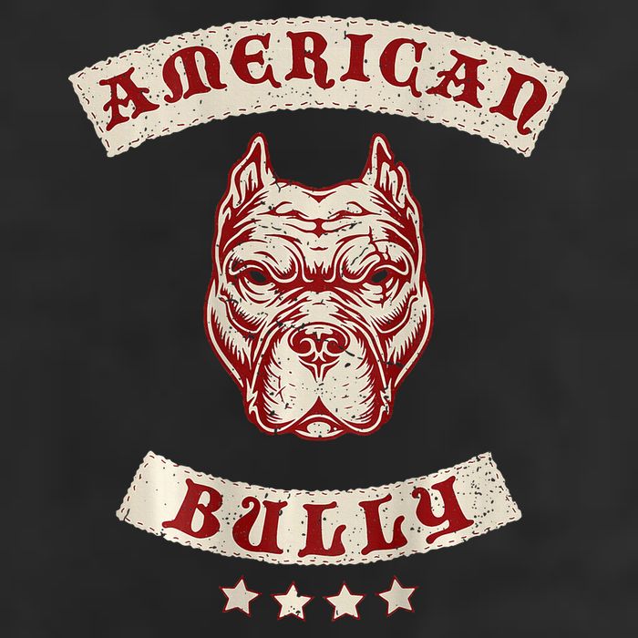 Pit Bull American Bully Dog Breed Mc Style 7 Panel Mesh Trucker Snapback Hat