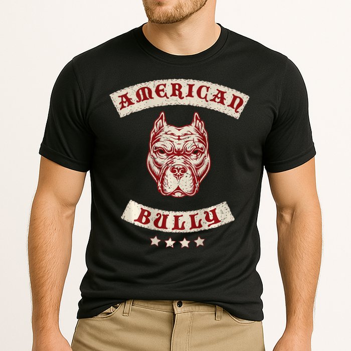 Pit Bull American Bully Dog Breed Mc Style Cooling Performance Crew T-Shirt