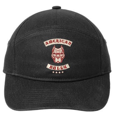 Pit Bull American Bully Dog Breed Mc Style 7-Panel Snapback Hat