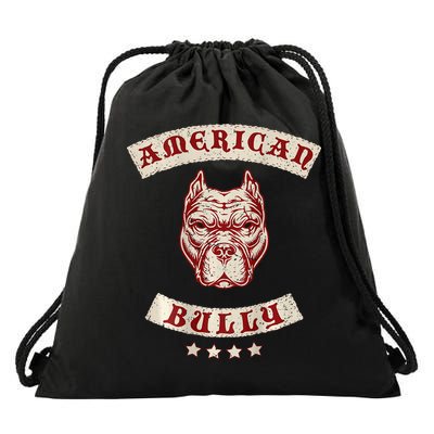 Pit Bull American Bully Dog Breed Mc Style Drawstring Bag